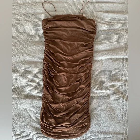 Forever 21 brown mesh mini dress - Picture 1 of 8